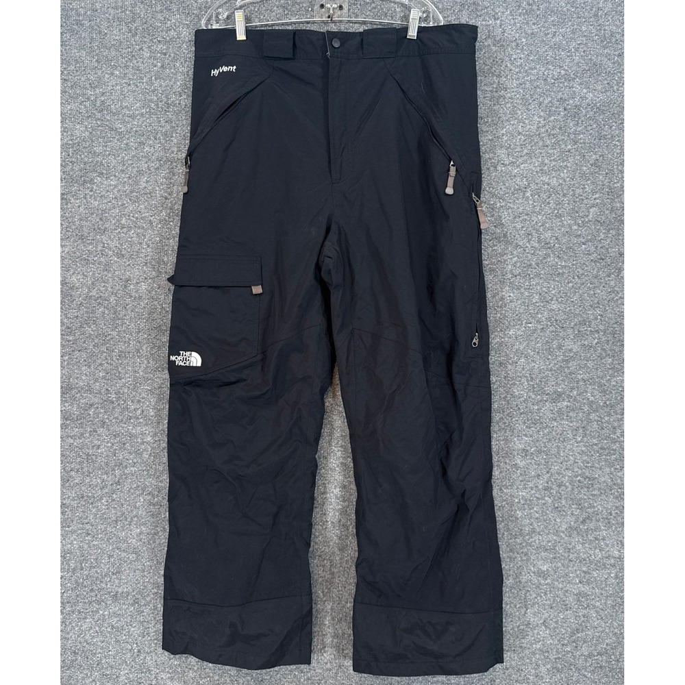 The North Face HyVent Snow Pants Men XL Black Waterproof Ski Snowboard Cargo